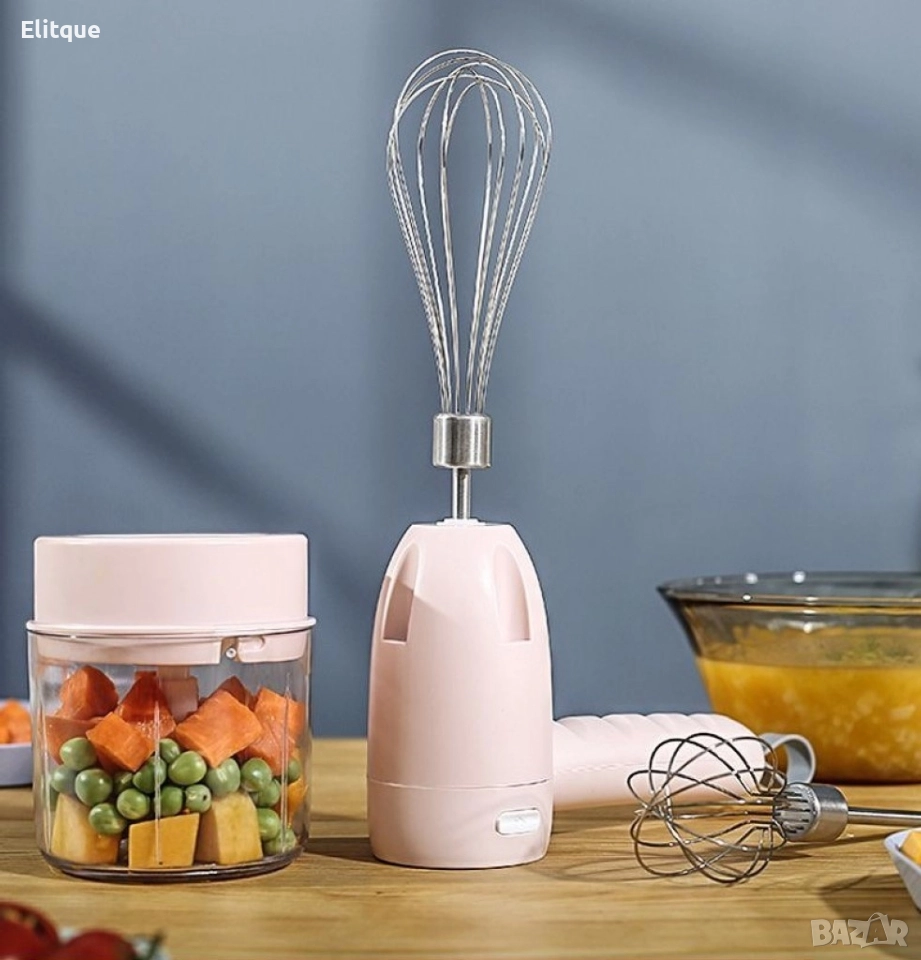 Чопър, Миксер 2 в 1 продукт с две приставки, USB зареждане, снимка 1