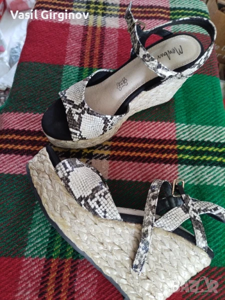 обувки на Платформа нови, естествена кожа, снимка 1