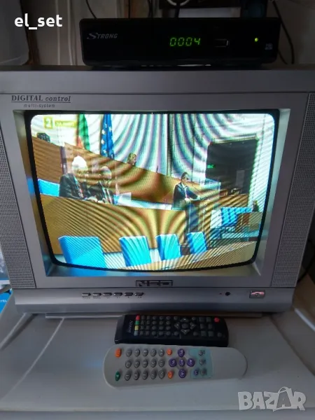 Телевизор+приемник ефирен и антена., снимка 1