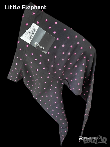 Черно клинче за 5-6 год мом рпзови звездички,колекция"Stars",Англия/ново, снимка 1