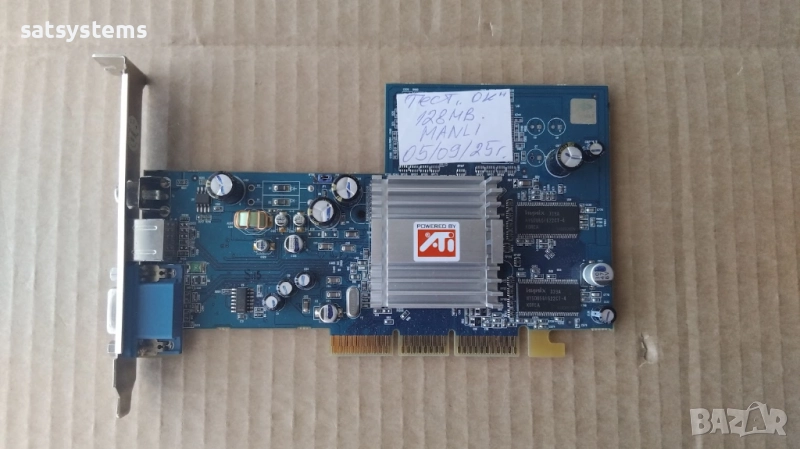 Видео карта ATi Radeon Manli 9200 SE 128MB DDR 64bit AGP, снимка 1