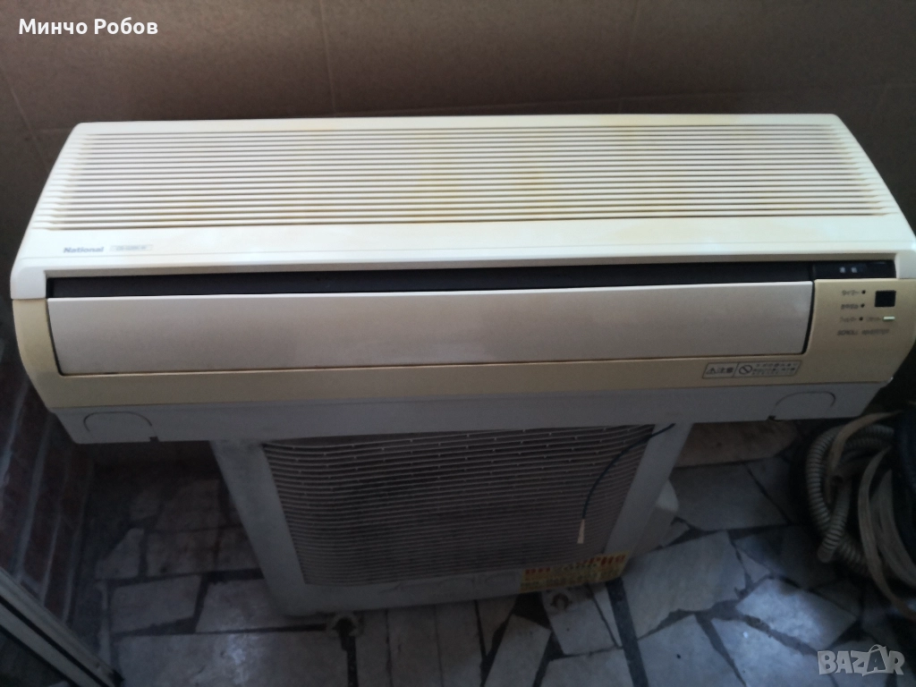 Японски климатик NATIONAL CS-G28K-W, външното тяло: CU-28BK и трансформатор 110V, снимка 1