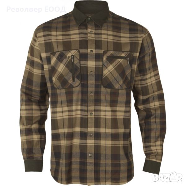 Мъжка риза Harkila - Pajala, в цвят Beige/brown check, снимка 1