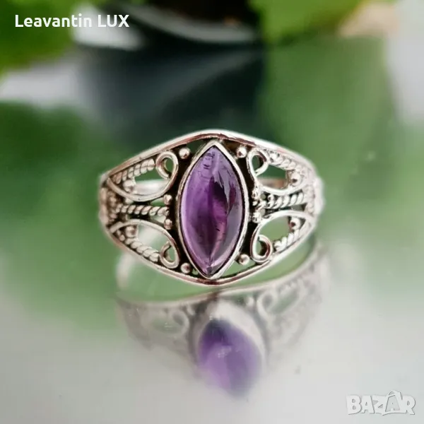5802
Сребърен пръстен с Аметист, снимка 1