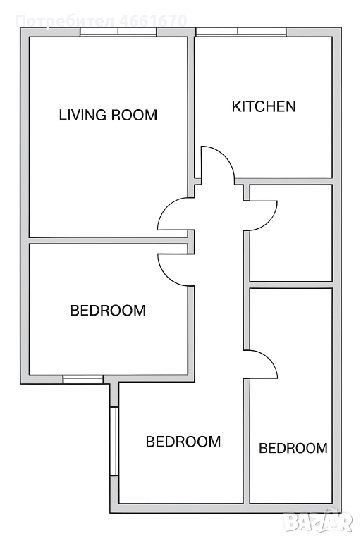 Тристаен апартамент Кършияка! , снимка 1
