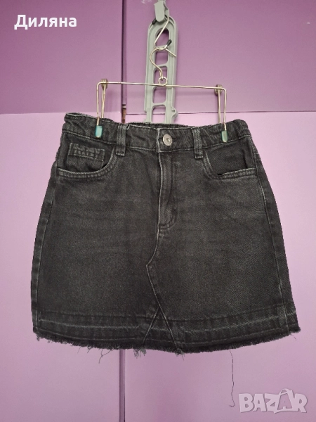 Къса класическа дънкова пола за момиче Reserved 134 см, снимка 1