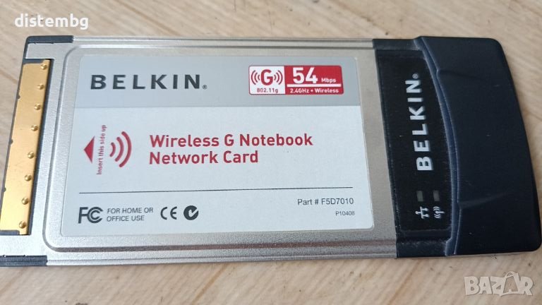 Мрежова карта безжична PCMCIA карта Belkin F5D7010, снимка 1