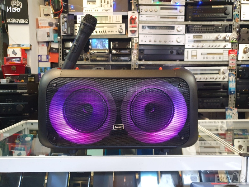 🎶🔊📣Bluetooth тонколона BRODU BTS-1709 с микрофон. НОВА!, снимка 1
