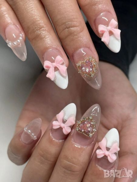 👑 💗Комплект Разкошни Press-on Изкуствени Нокти 24 броя 💋 КОД : nail1146💗 👑 💋 ➡️ 😱Уникалниииии, снимка 1