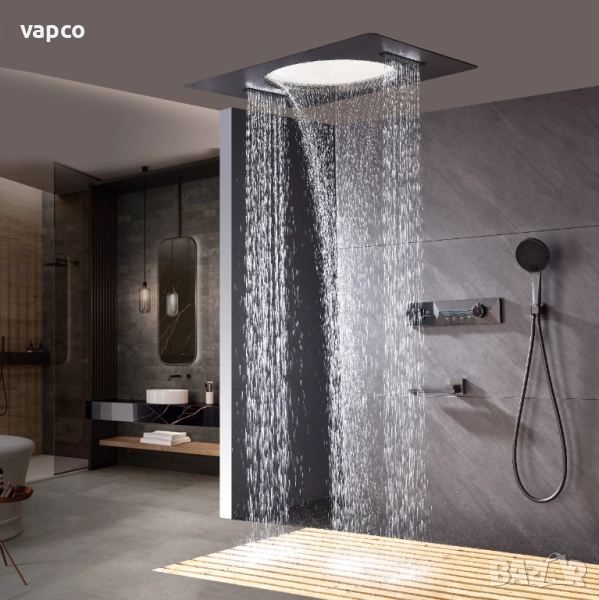 Дизайнерска душ система с таванен душ за вграждане Design D42, снимка 1