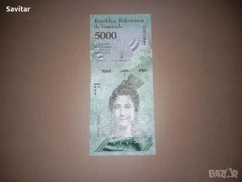 Венецуела 5000 UNC, снимка 1