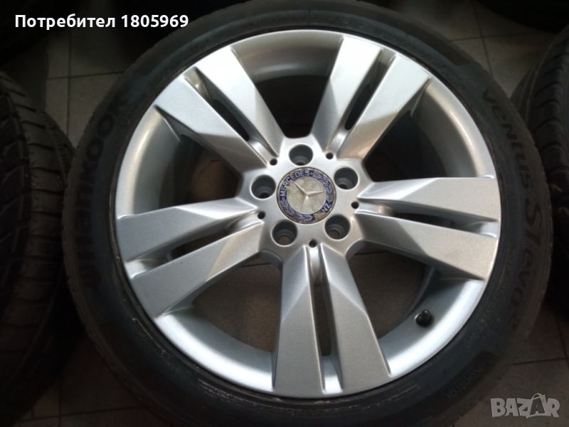 4бр. ал. джанти Mercedes (оригинални) 5x112 , 7,5/8,5 x 17 , ET47/58, снимка 1