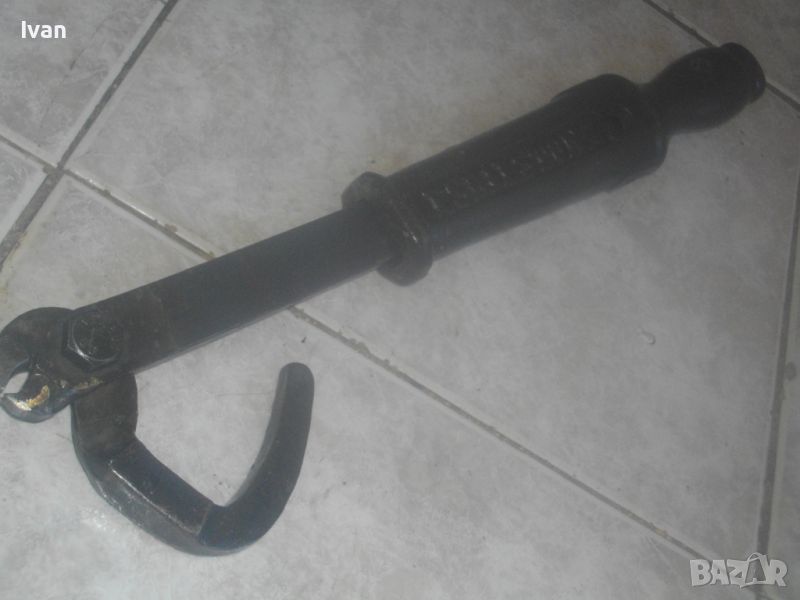 Голям 53,5см САЩ Винтидж Антикварен Ключ Клещи Керпеден EKKULSTUNA EHALLIN-Период 1870г-1920г-ОТЛИЧЕ, снимка 1