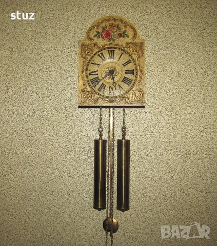 Немски стенен механичен часовник с махало и биене, снимка 1
