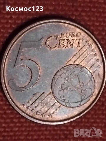 Рядка евро монета 5 цента , снимка 2 - Нумизматика и бонистика - 53012222