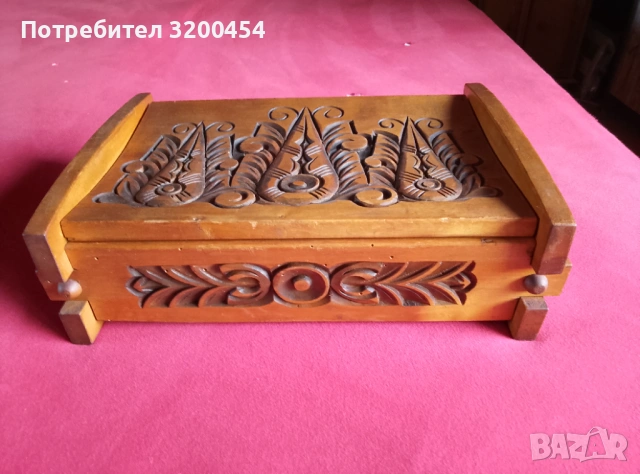 Продавам старинна декоративна дърворезби вана кутия за бижута , снимка 11 - Антикварни и старинни предмети - 53133788
