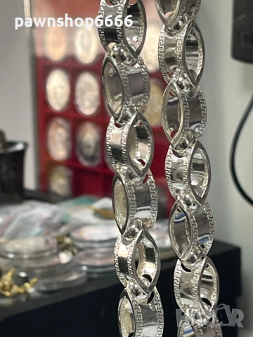 Сребърен ланец проба 925 тегло 57.93 грама , снимка 7 - Колиета, медальони, синджири - 53188114