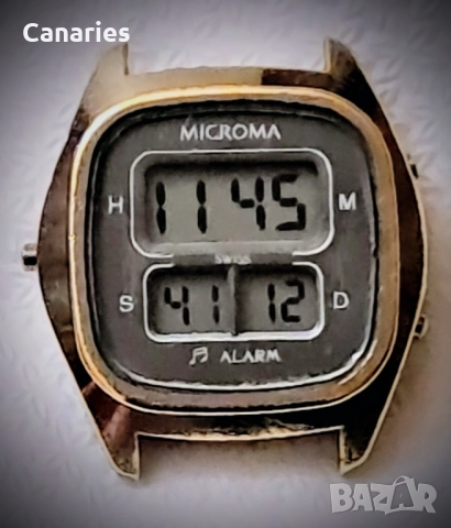 Стар рядък часовник Microma Alarm 
