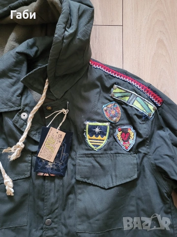 Мъжка парка с нашивки , снимка 3 - Якета - 53147080