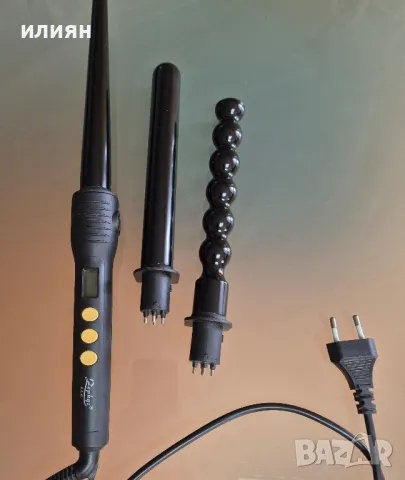 Продавам маша за навиване с 3 приставки, снимка 2 - Маши за коса - 49854827