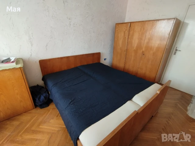 Трикрил гардероб с надстройка масивно истинско естествено едновремешно дърво, дебели плоскости, , снимка 3 - Гардероби - 51144707