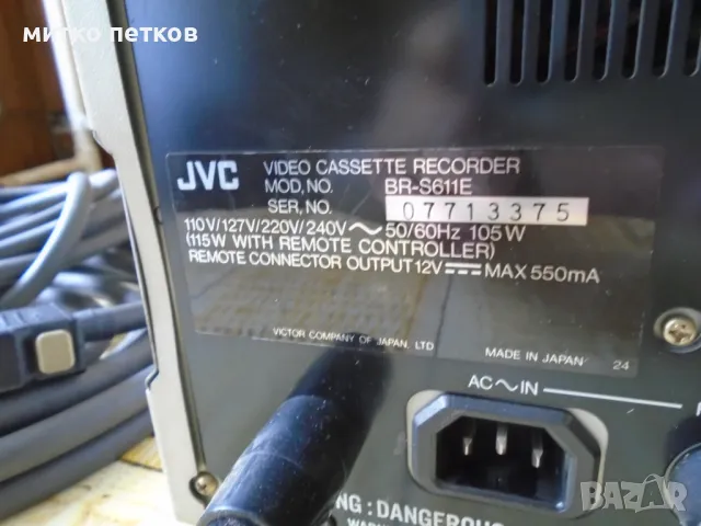 S-VHS JVC br-s611e+пулт, снимка 11 - Ресийвъри, усилватели, смесителни пултове - 47025554