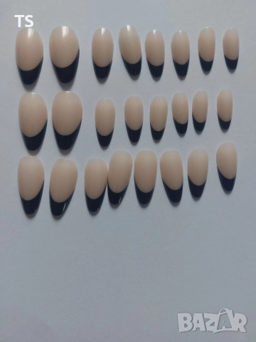 Френски маникюр изкуствени нокти , снимка 2 - Продукти за маникюр - 52647569