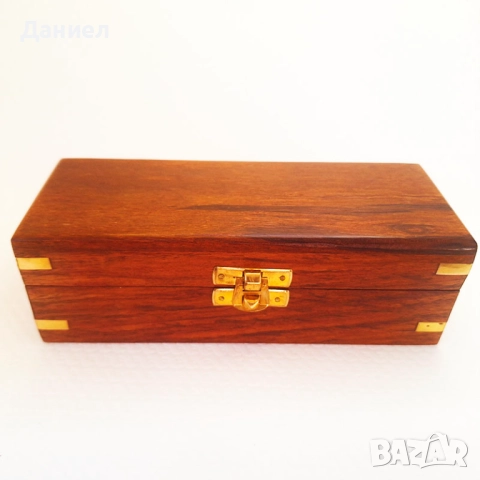 Калейдоскоп от бронз в дървена кутия , снимка 2 - Подаръци за жени - 48271381