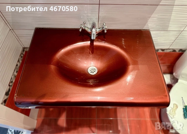 Комплект мивка от стъкло и огледало, снимка 3 - Мивки - 53791926