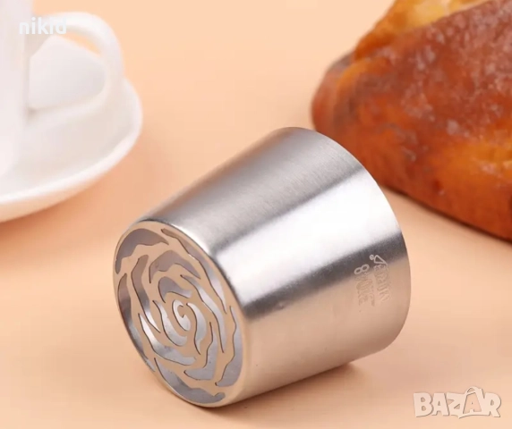 Къдрава роза дюза шприц руска накрайник за пош декор украса торта крем, снимка 2 - Аксесоари за кухня - 32785772