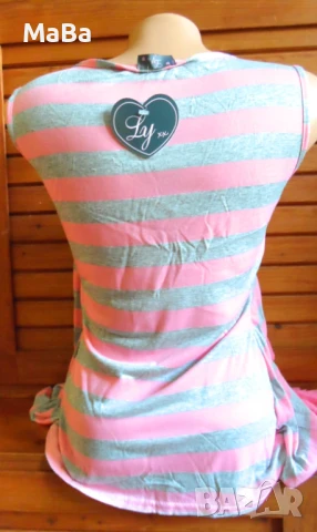 Английски дамски ТОП райе, с фльонга /M, L/, нов , снимка 3 - Корсети, бюстиета, топове - 50794723