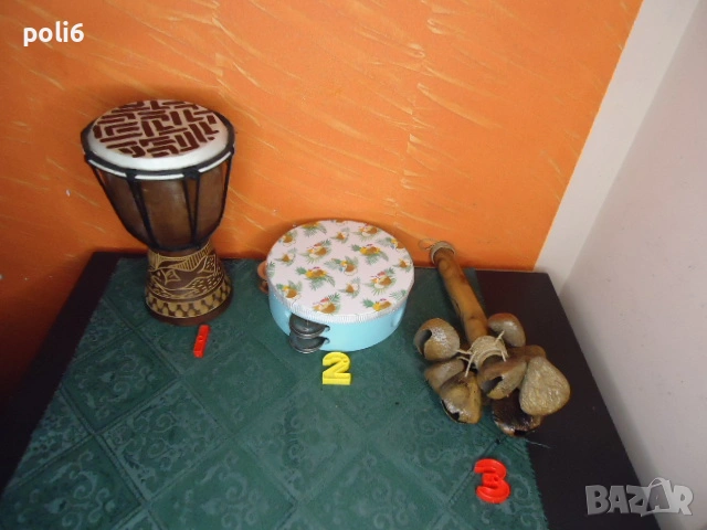 тарамбука, маракас , кастанети, там-там барабанче с топче,барабан-език ,ксилофон,гуиро, снимка 9 - Ударни инструменти - 24785296