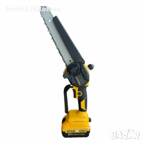 Акумулаторна Резачка 36V 8Ah с Шина 15 см – Трион с Автоматично Смазване и 2 Вериги, снимка 3 - Други инструменти - 52479957