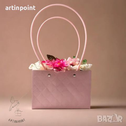 Луксозна Розова Чанта със Цветя 🌸