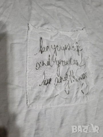 Бяла тениска / туника, снимка 2 - Тениски - 50950091