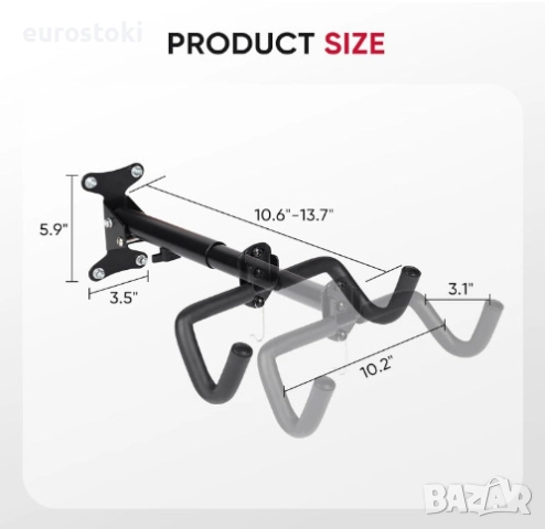 Стенна стойка за велосипед за велосипед, държач за велосипед, стенен монтаж, снимка 6 - Аксесоари за велосипеди - 51672784