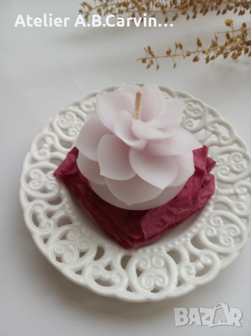 Декоративни ароматна свещ цвете Бегония, подходяща за подарък , снимка 6 - Изкуствени цветя - 53770349