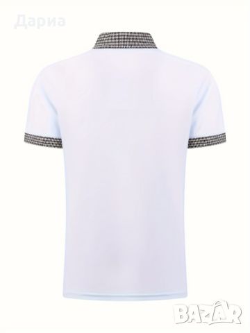 Мъжка ежедневна карирана риза с ревер,4 копчета,винтидж стил и къс ръкав, снимка 2 - Ризи - 45826634