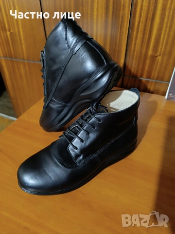 Ортопедични обувки-боти, без бомбе и ръбове, телешка кожа