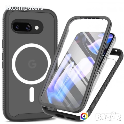	Google Pixel 9a Magnetic /PC + TPU /PET Screen Удароустойчив Калъф и Протектор