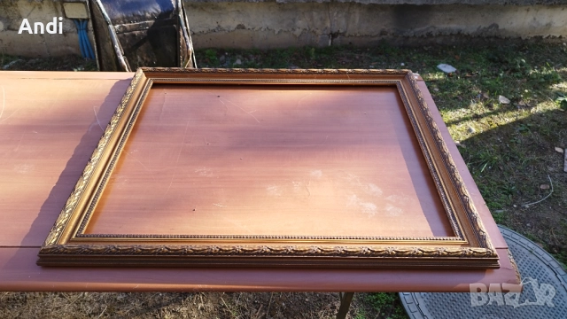 Дървена рамка за картина 88/72 старо злато с орнаменти, снимка 7 - Картини - 52667169