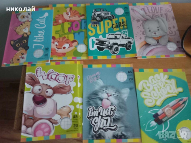 Продавам тетрадки А5 на квадратчета и А5 големи редове 40 листа и 60 листа