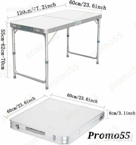Сгъваема маса за пикник, къмпинг, барбекю, градина тип куфар с дръжка, снимка 10 - Къмпинг мебели - 46748388