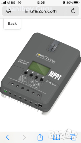 Power Queen 12V/24V 30 Amp MPPT контролер за соларен, зареждане с регулируем LCD дисплей, регулатор , снимка 1 - Друга електроника - 45006141