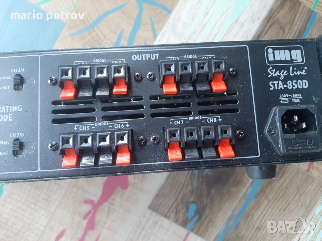 Продавам повредено осем канално мощтно стъпало IGM STAGE LINE STA850D ЦЕНА-45 Евро, снимка 13 - Други - 54114136