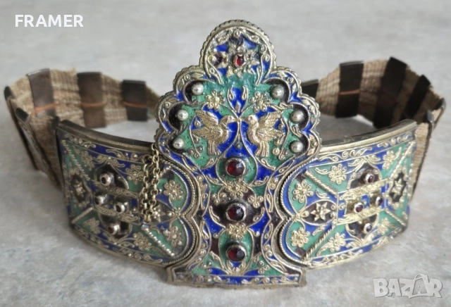 220 годишен възрожденски сребърен колан Беломорска Тракия Дедеагач пафти пафта