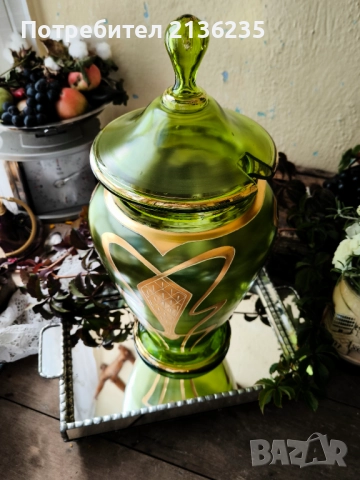 Bohemia съд Арт Деко , снимка 5 - Антикварни и старинни предмети - 51956181