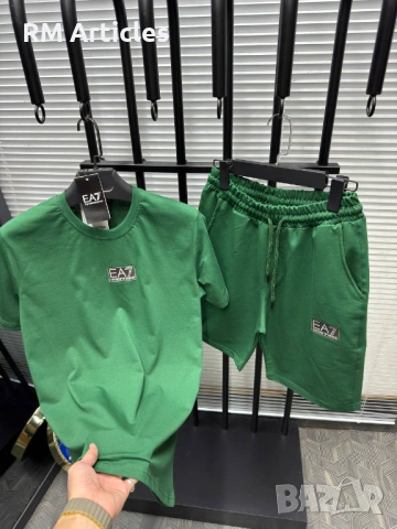 Спортен мъжки екип EA7 Green 19003, снимка 2 - Спортни дрехи, екипи - 53898992
