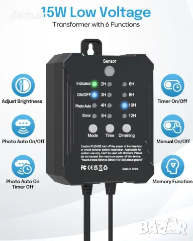 HIBOITEC LED палубни светлини за ниско напрежение с трансформатор,димируеми,2,5W 6 бр. 18 LED, IP67, снимка 4 - Лед осветление - 49287804