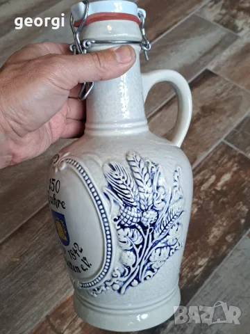 немска керамична бутилка за бира с порцеланова запушалка 20/4, снимка 8 - Колекции - 50057146